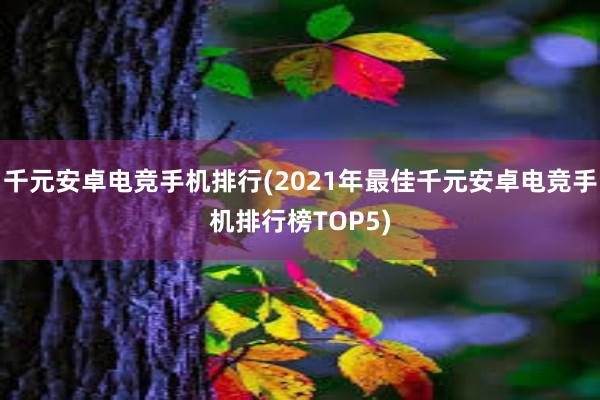 千元安卓电竞手机排行(2021年最佳千元安卓电竞手机排行榜TOP5)