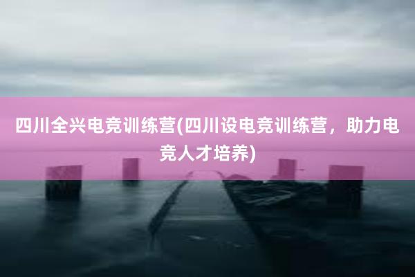 四川全兴电竞训练营(四川设电竞训练营，助力电竞人才培养)