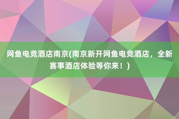 网鱼电竞酒店南京(南京新开网鱼电竞酒店，全新赛事酒店体验等你来！)