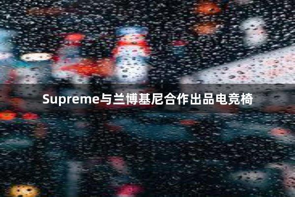 Supreme与兰博基尼合作出品电竞椅