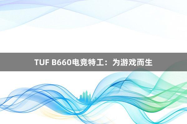 TUF B660电竞特工：为游戏而生