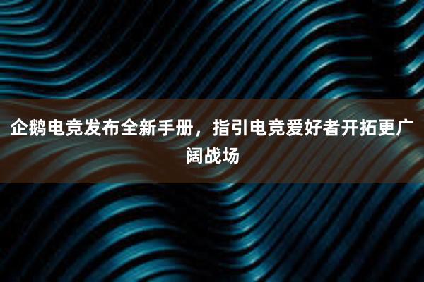 企鹅电竞发布全新手册，指引电竞爱好者开拓更广阔战场