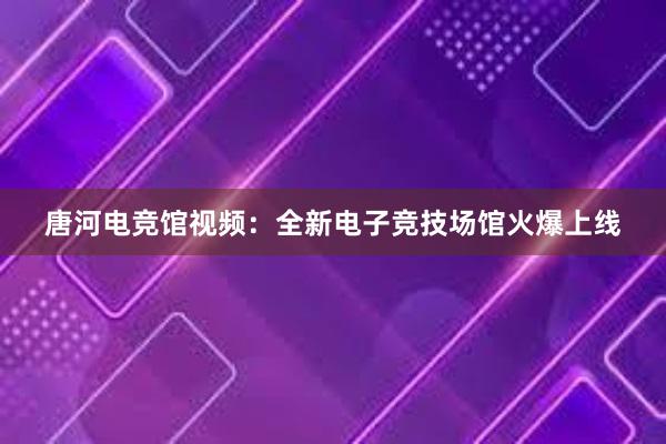 唐河电竞馆视频：全新电子竞技场馆火爆上线