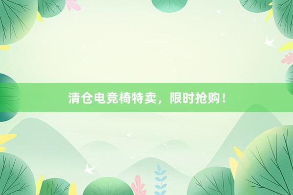 清仓电竞椅特卖，限时抢购！